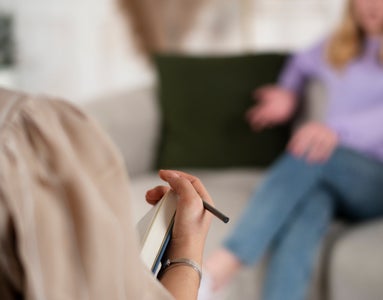 Photo of a psychiatrist and patient