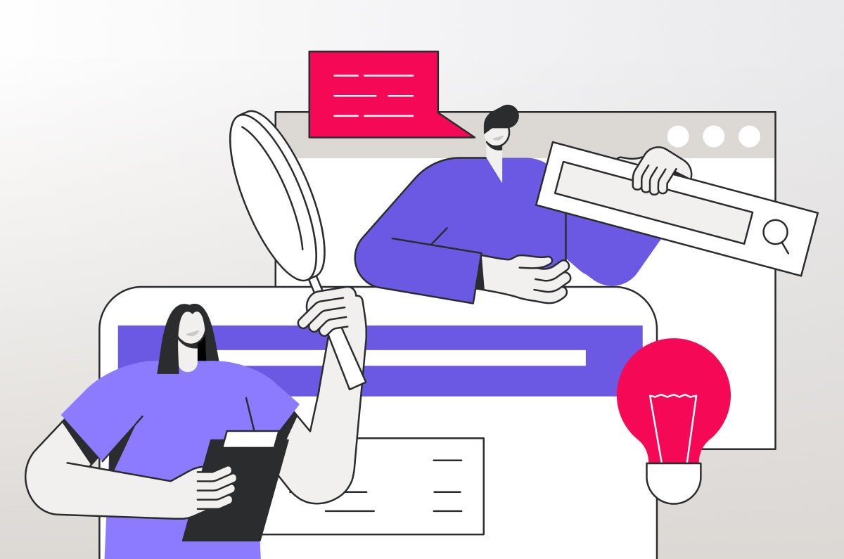 Abstract illustration of user testing