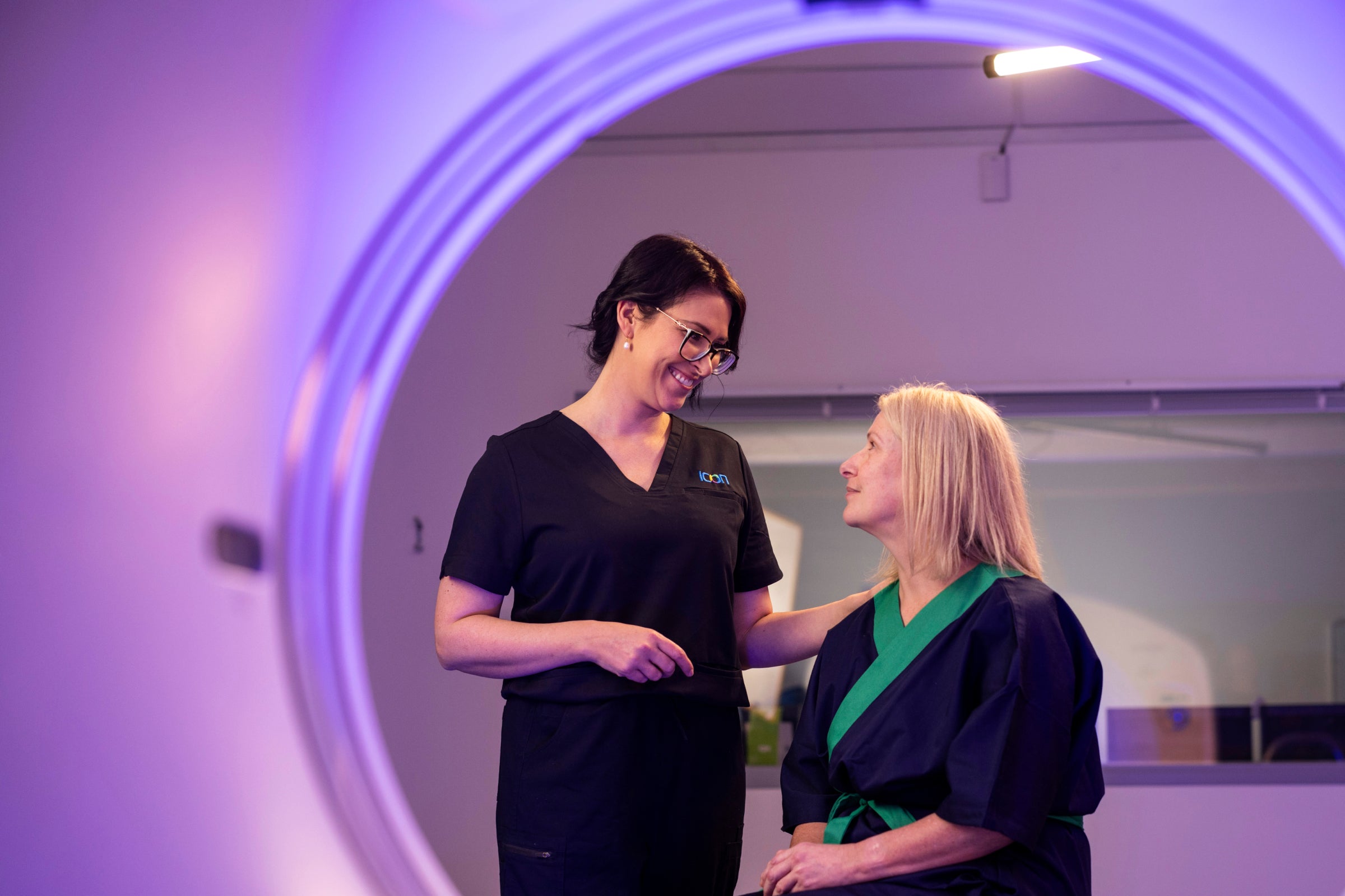 Icon Cancer Centre nurse and patient