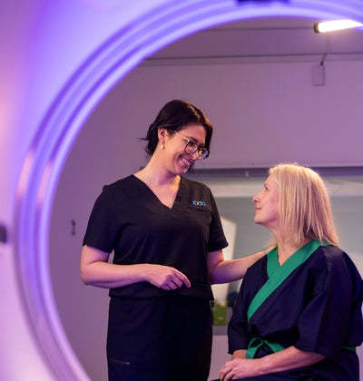 Icon Cancer Centre nurse and patient