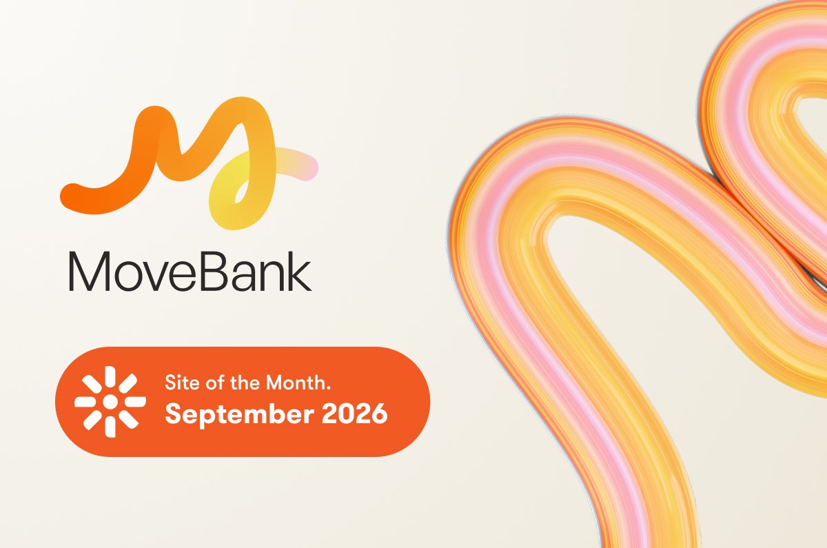 MoveBank logo and Kentico September 2026 Site of the Month badge