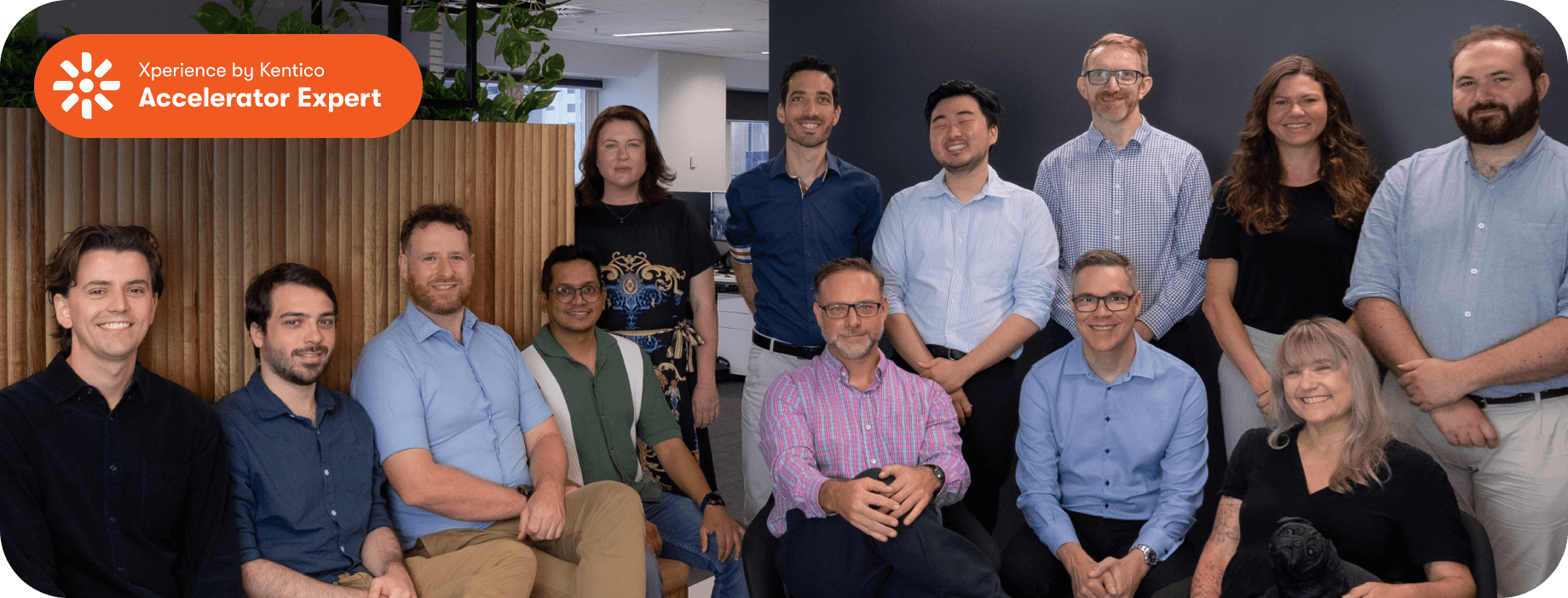 Zeroseven team with Xperience by Kentico Accelerator Expert badge