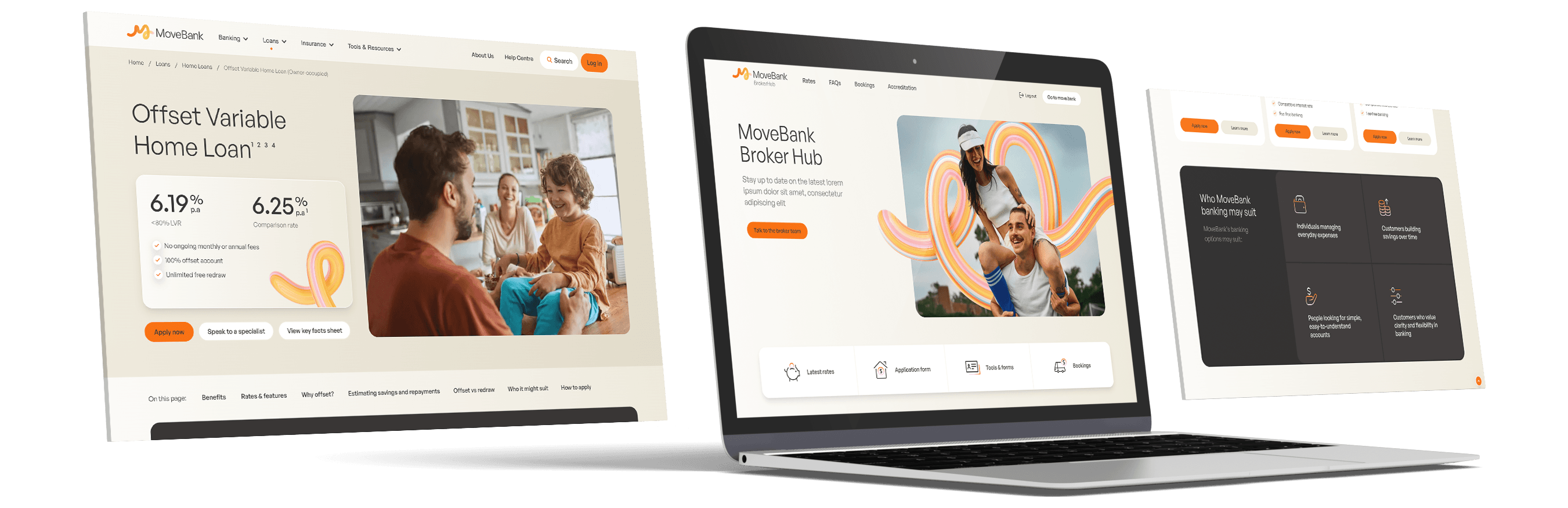 Mockup of MoveBank website on laptop screens